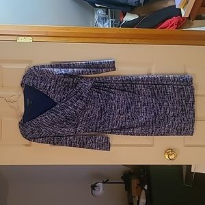 Lauren Ralph Lauren size 6 blue criss cross v neck faux wrap dress